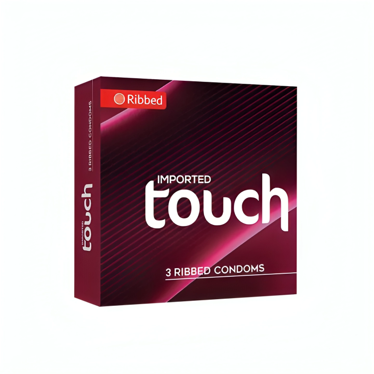 Pack of 5 – Touch Ribbed Condoms (Berry Flavour)