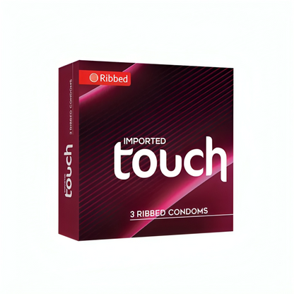 Pack of 5 – Touch Ribbed Condoms (Berry Flavour)