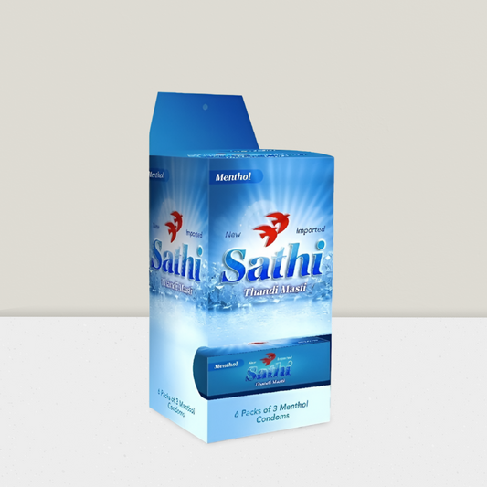 Sathi Condom Menthol Thandi Masti - 6 x 3 Pack of Condoms
