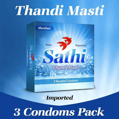 Sathi Condom Menthol Thandi Masti - 6 x 3 Pack of Condoms