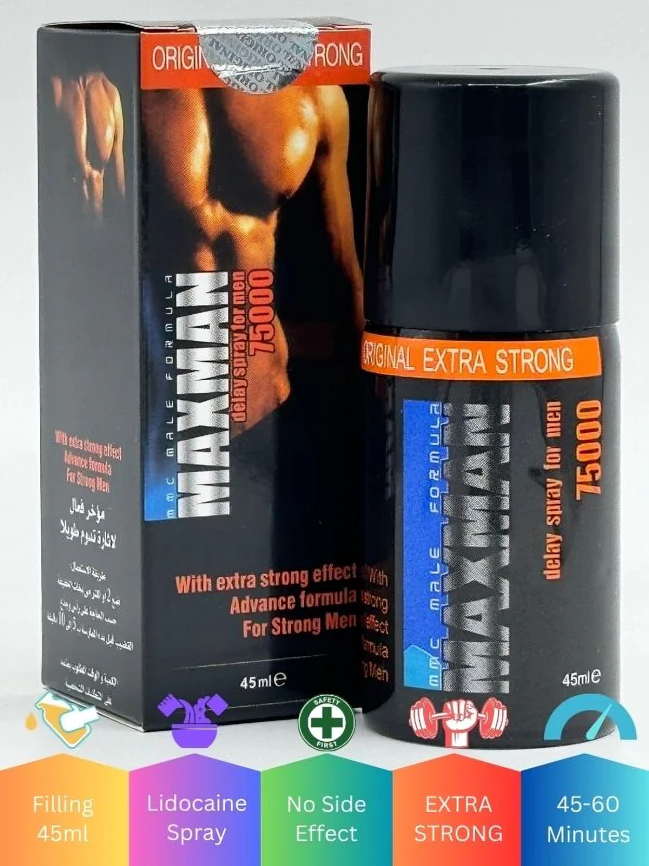 Amax Man 75000 Spray – High Strength Timing Control for Men (20ml)